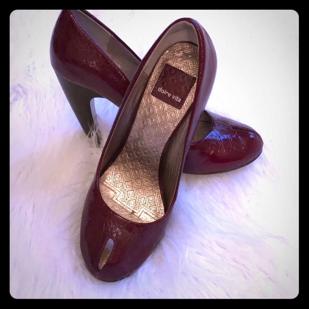 Red dolce vita heels.